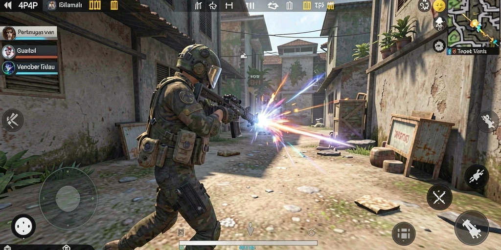 Gameplay 4P4P yang mendebarkan dengan grafis menawan.