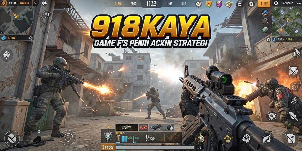 Tampilan gameplay seru dari 918KAYA dengan aksi tembak-menembak.