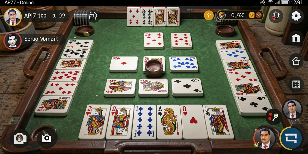 Screenshot gameplay yang menampilkan aksi seru di game Domino.