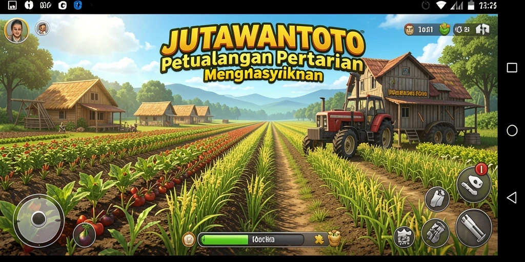 Tampilan menarik dari ladang pertanian di JUTAWANTOTO.
