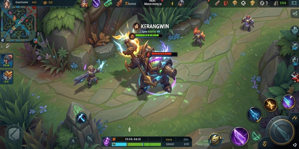 Tampilan gameplay KERANGWIN yang penuh aksi dan strategi.