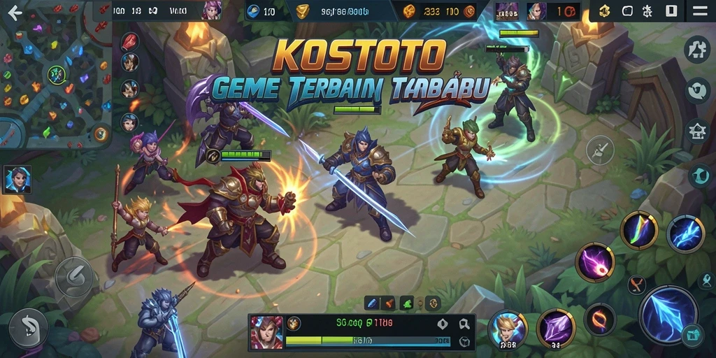 Screenshot gameplay KOSTOTO menampilkan pertarungan seru antar pemain.