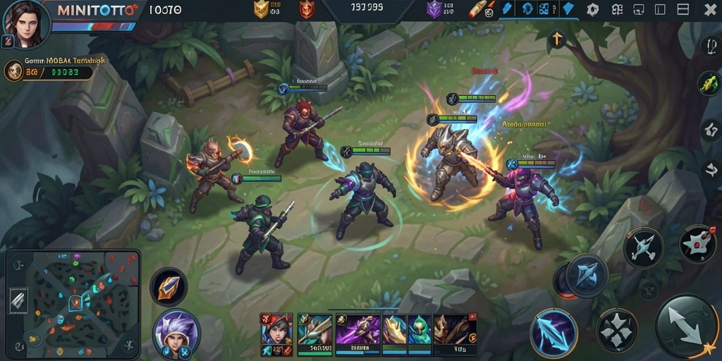 Tampilan seru gameplay pertempuran di MINITOTO.