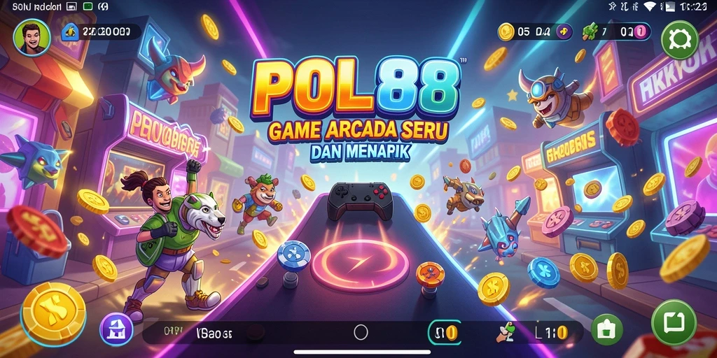Screenshot POL88 menunjukkan momen mendebarkan dalam gameplay Arcade.