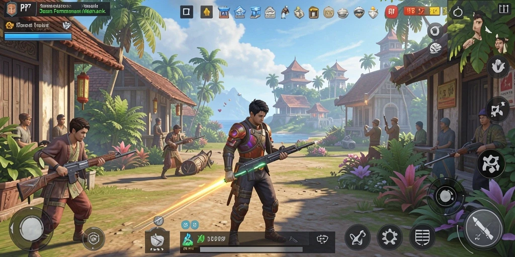 Tampilan utama gameplay PP7 yang menampilkan simulasi mendalam.