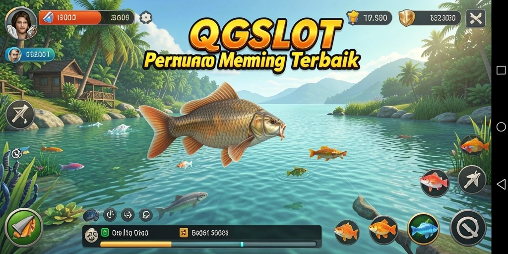 Screenshot gameplay QQSLOT menunjukkan aksi memancing yang seru dan mendebarkan.