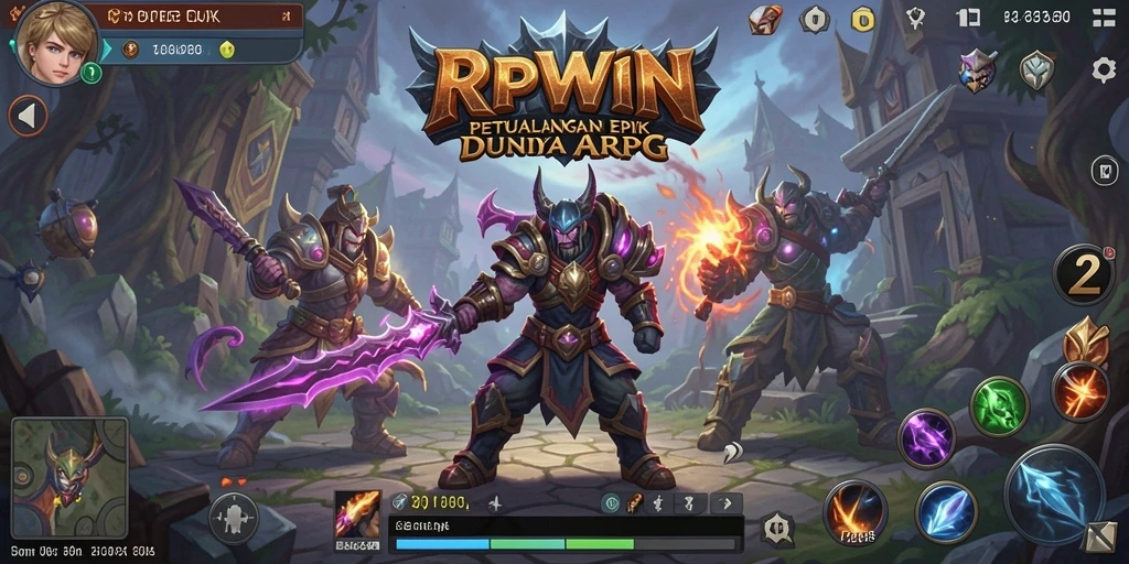 Screenshot RPWIN menampilkan aksi pertarungan yang seru dan dinamis.