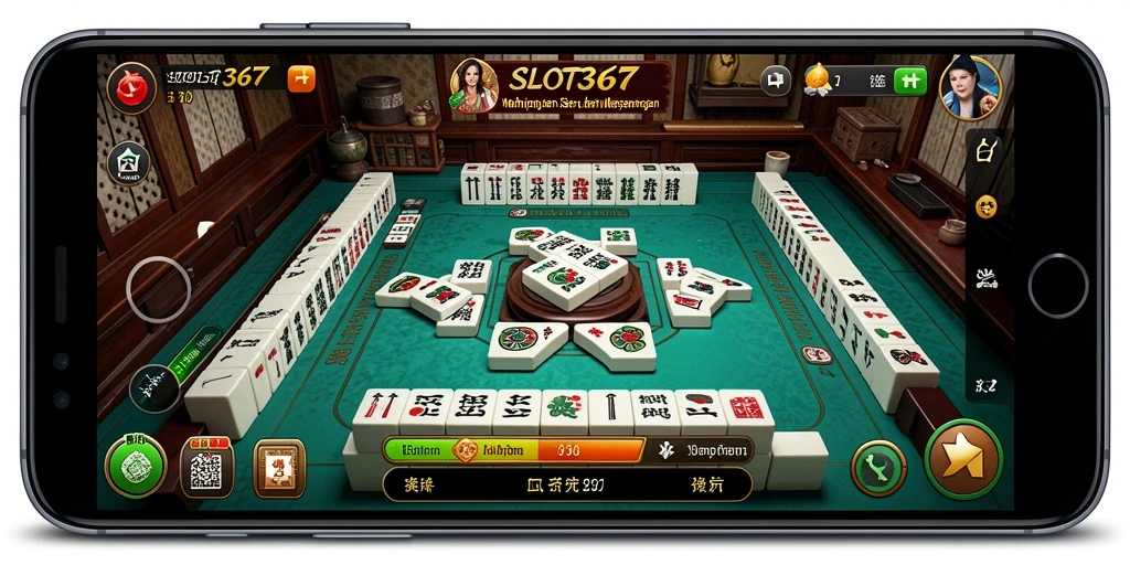 Tampilan gameplay menarik dari SLOT367 dengan grafis Mahjong yang memukau.