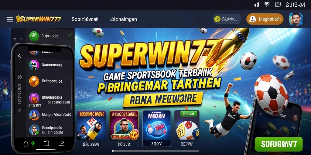 Tampilan gameplay Sportsbook yang menarik dan dinamis di SUPERWIN777.