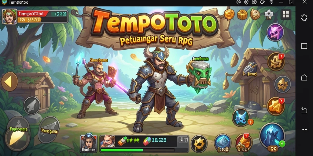 Screenshot TEMPOTOTO menampilkan gameplay RPG yang menarik dan dinamis.