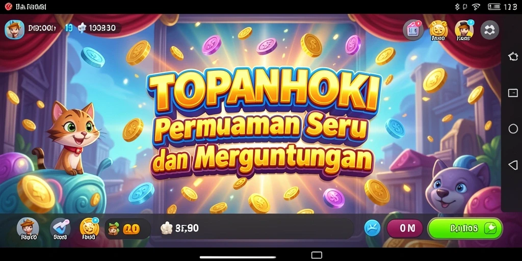 Tampilan gameplay menarik dari TOPANHOKI dengan efek visual yang memukau.
