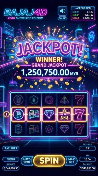 Tampilan utama aplikasi bajaj4d yang menarik.